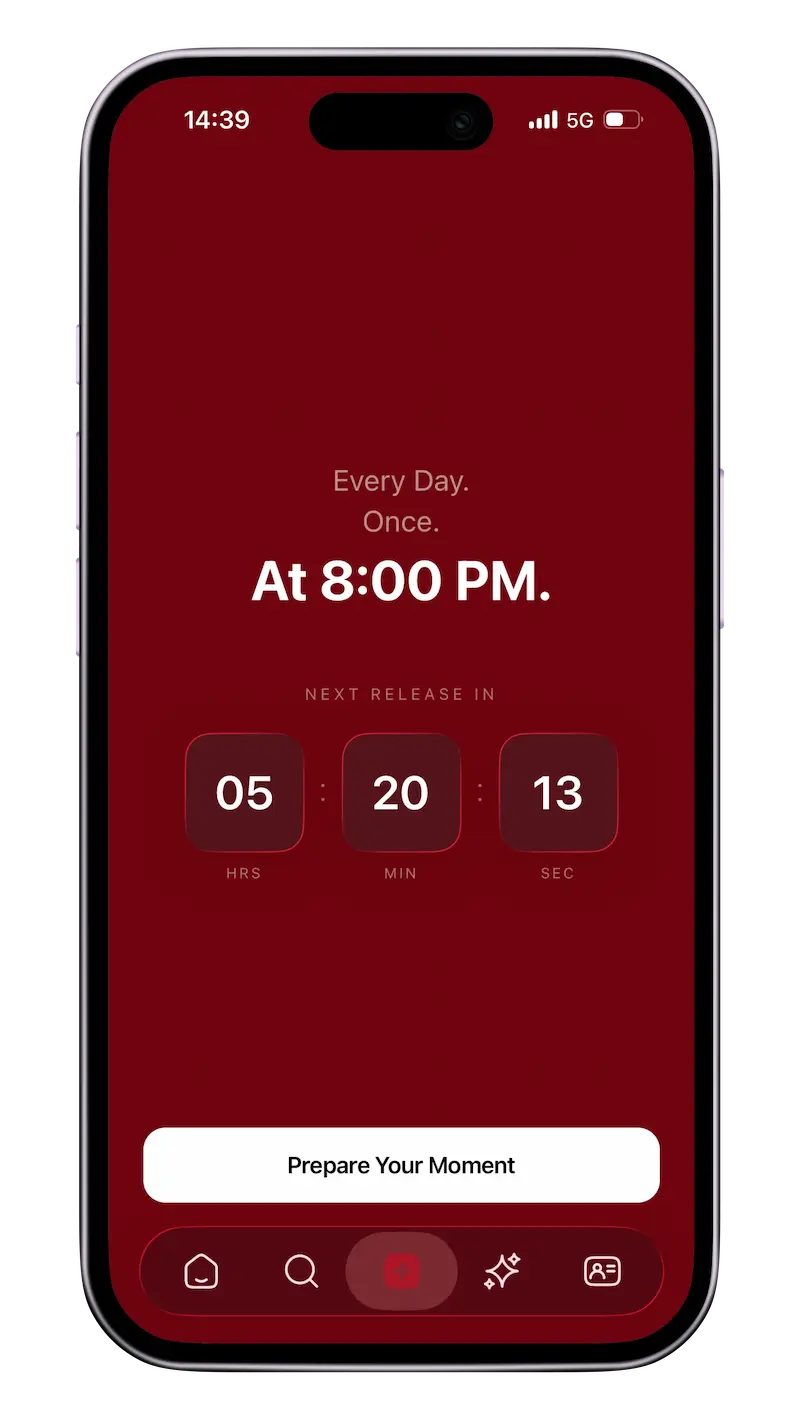 8PM app – social feed
